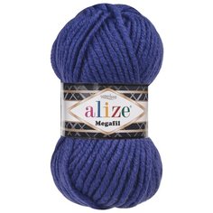 Пряжа для вязания Ализе Superlana Megafil (25% шерсть, 75% акрил) 5х100г/55м цв.215 черника Alize