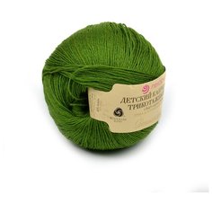 Пряжа для вязания ПЕХ Детский каприз трикотажный (50% мериносовая шерсть, 50% фибра) 5х50г/400м цв.434 зеленый Пехорка