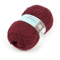 Пряжа для вязания ПЕХ Бисерная (100% акрил) 5х100г/450м цв.323 т.бордо Пехорка