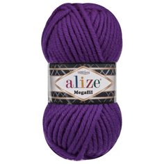 Пряжа для вязания Ализе Superlana Megafil (25% шерсть, 75% акрил) 5х100г/55м цв.111 сливовый Alize
