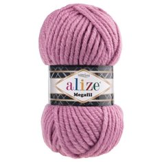 Пряжа для вязания Ализе Superlana Megafil (25% шерсть, 75% акрил) 5х100г/55м цв.028 сухая роза Alize