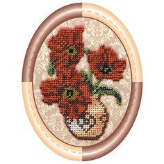 Набор для вышивания бисером АБРИС АРТ АМ-002 Ваза с маками 15х15 см Abris ART