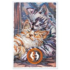 Набор для вышивания бисером АБРИС АРТ AB-751 Мурчание 32х47 см Abris ART