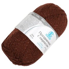 Пряжа для вязания КАМТ Праздничная (48% кашмилон, 48% акрил, 4% метанит) 10х50г/160м цв.127 грильяж Камтекс