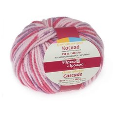 Пряжа для вязания ТРО Каскад (40% шерсть, 60% акрил) 10х100г/125м цв.7168 принт Троицкая камвольная фабрика