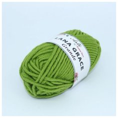 Пряжа для вязания ТРО LANA GRACE Grande (25% мериносовая шерсть, 75% акрил супер софт) 5х100г/65м цв.1550 аспарагус Троицкая камвольная фабрика