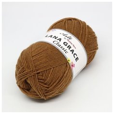Пряжа для вязания ТРО LANA GRACE Classic (25% мериносовая шерсть, 75% акрил супер софт) 5х100г/300м цв.0606 т.бежевый Троицкая камвольная фабрика