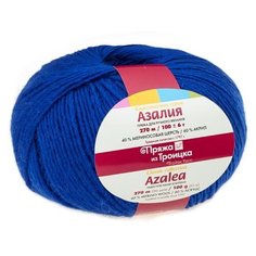 Пряжа для вязания ТРО Азалия (40% шерсть, 60% акрил) 10х100г/270м цв.0170 василек Троицкая камвольная фабрика