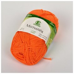 Пряжа для вязания КАМТ Мотылек (70% хлопок, 30% лавсан) 5х50г/140м цв.035 оранжевый Камтекс