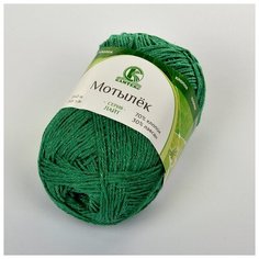 Пряжа для вязания КАМТ Мотылек (70% хлопок, 30% лавсан) 5х50г/140м цв.109 зел.яркий Камтекс