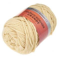 Пряжа для вязания ТРО Подмосковная GRANDE (50% шерсть, 50% акрил) 5х100г/130м цв.2400 слоновая кость Троицкая камвольная фабрика
