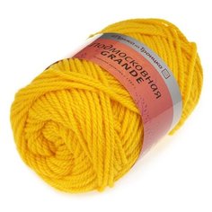 Пряжа для вязания ТРО Подмосковная GRANDE (50% шерсть, 50% акрил) 5х100г/130м цв.0596 желтый Троицкая камвольная фабрика