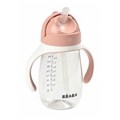 Поильник с трубочкой Beaba Straw Cup, 300 мл old pink