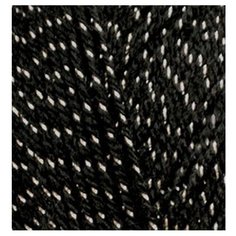 Пряжа для вязания Ализе Sal simli (95% акрил, 5% металлик) 5х100г/460м цв.60-01 черный с серебром Alize