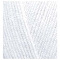 Пряжа для вязания Ализе LanaGold Fine (49% шерсть, 51% акрил) 5х100г/390м цв.055 белый Alize