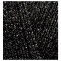 Пряжа для вязания Ализе Sal simli (95% акрил, 5% металлик) 5х100г/460м цв.060 черный Alize