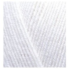 Пряжа для вязания Ализе LanaGold 800 (49% шерсть, 51% акрил) 5х100г/800м цв.055 белый Alize