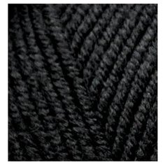 Пряжа для вязания Ализе Lana Gold Plus (49% шерсть, 51% акрил) 5х100г/140м цв.060 черный Alize