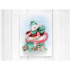 Папертоль «Мышка в чашке», Paperlove, 15x20 см