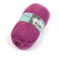 Пряжа для вязания ПЕХ Бисерная (100% акрил) 5х100г/450м цв.040 цикламен Пехорка