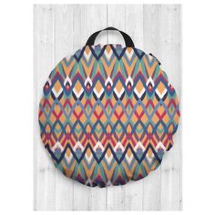 Декоративная подушка сидушка JoyArty "Пересечение сил" на пол круглая, 52 см