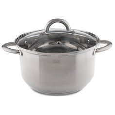 Кастрюля HITT Koln М4113 H-KCS24 со стеклянной крышкой 5,8л, 24*14см