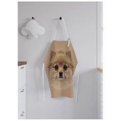 Фартук женский для готовки "Фото померанского шпица", универсальный размер Joy Arty