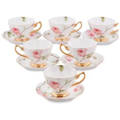 JK- 35 Чайный набор на 6 перс.Итальянская роза (Pavone)