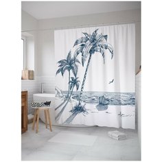 Штора для ванной JoyArty Прибытие на остров 180х200 (sc-2791)