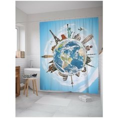 Штора для ванной JoyArty Земные чудеса 180х200 (sc-4838)