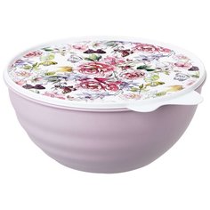 МИСКА С КРЫШКОЙ "WAVE" 2,8 Л С ДЕКОРОМ (1/12) "БЫТПЛАСТ" Phibo