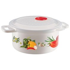 КОНТЕЙНЕР ДЛЯ СВЧ И ХОЛОДИЛЬНИКА 0,9 Л С ДЕКОРОМ "БЫТПЛАСТ" Phibo