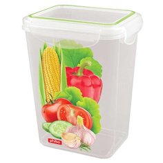 КОНТЕЙНЕР ДЛЯ СВЧ И ХОЛОДИЛЬНИКА "SUPER LOCK" 1,4 Л (БЕСЦВЕТН.) С ДЕКОРОМ "БЫТПЛАСТ" Phibo