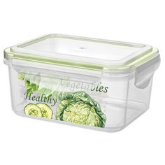 КОНТЕЙНЕР ДЛЯ СВЧ И ХОЛОДИЛЬНИКА "SUPER LOCK" 0,5 Л (БЕСЦВЕТН.) С ДЕКОРОМ "БЫТПЛАСТ" Phibo