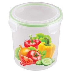 КОНТЕЙНЕР ДЛЯ СВЧ И ХОЛОДИЛЬНИКА "SUPER LOCK" 1,15 Л (БЕСЦВЕТН.) С ДЕКОРОМ "БЫТПЛАСТ" Phibo