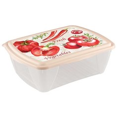 КОНТЕЙНЕР "РОНДО" 1,75 Л (БЕЖЕВЫЙ) С ДЕКОРОМ "БЫТПЛАСТ" Phibo