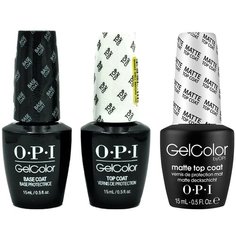 OPI набор Gel Color Base, Top and Matte Top 15 мл прозрачный