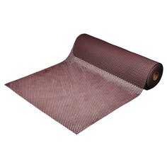 Коврик-дорожка ПВХ ШАШКИ 4,5 мм 0,9*10 м, против скольжения, коричневый VORTEX /1 (24073)