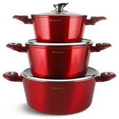 Набор посуды с мраморным покрытием состоит из 8 предметов Edenberg