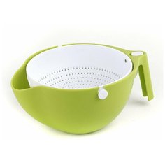 Дуршлаг Moulin Villa Home с миской, зеленый 24 см