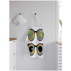 Фартук женский для готовки JoyArty "Прикольные очки", универсальный размер, ap-2706