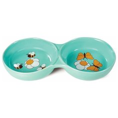 Миска керамическая двойная "Лето", 2*0,2л Triol