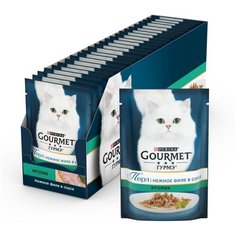 Влажный корм для кошек Gourmet Перл, с кроликом 24 шт. х 85 г (кусочки в соусе)