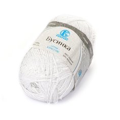 Пряжа для вязания КАМТ Бусинка (90% хлопок, 10% вискоза) 5х50г/110м цв.002 отбелка Камтекс