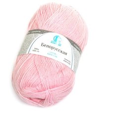 Пряжа для вязания КАМТ Белорусская (50% шерсть, 50% акрил) 5х100г/300м цв.055 св.розовый Камтекс