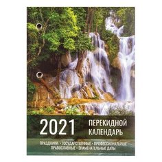 Календарь настольный перекидной 2021 год, 160 л., блок газетный 1 краска, STAFF, "ПРИРОДА", 111881 - 8 шт.