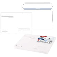 Конверты С4 (229х324 мм), клеевой слой, Куда-Кому, внутренняя запечатка, 90 г/м2, КОМПЛЕКТ 50 шт., BRAUBERG, 112178, С4НПР-50(BRAUBE