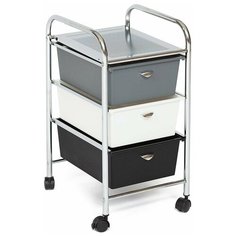 Столик журнальный TetChair NY-3296-3, ДхШ: 39 х 33 см, черный / белый / серебристый