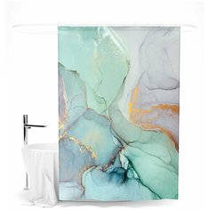 Шторка для ванной "Искушающий минерал", 145х180 см Сирень