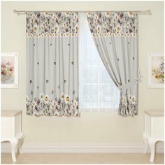 Фотошторы для кухни 04324, 145*160 см, 2 шт. Сирень